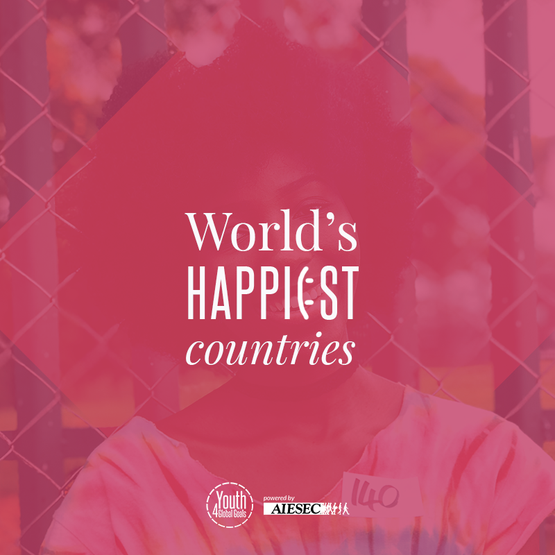 poster about world's happiest countries